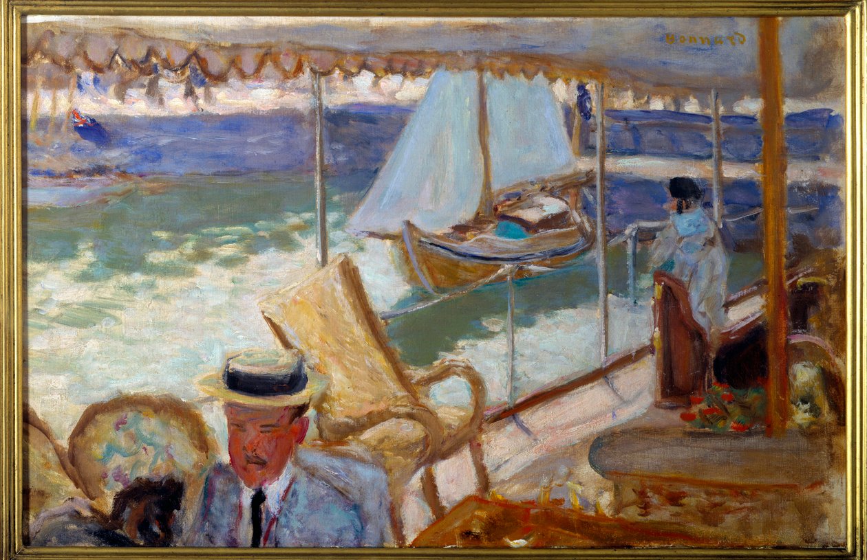 Med yacht af Pierre Bonnard