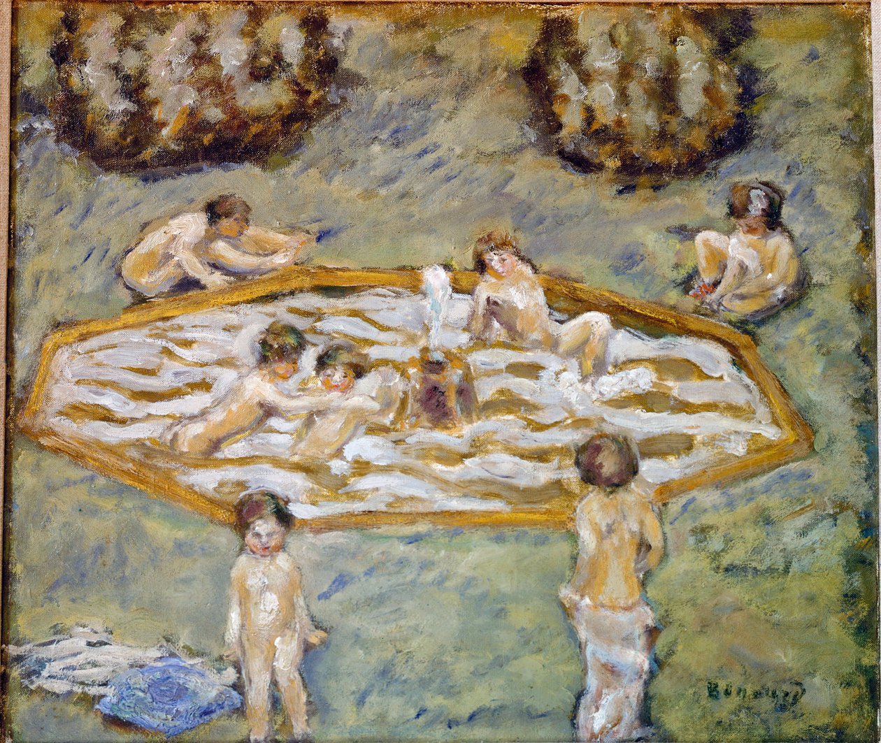 Børn i poolen Børn leger i vandet. Maleri af Pierre Bonnard (1867-1947) London, Marlborough Fine Arts af Pierre Bonnard