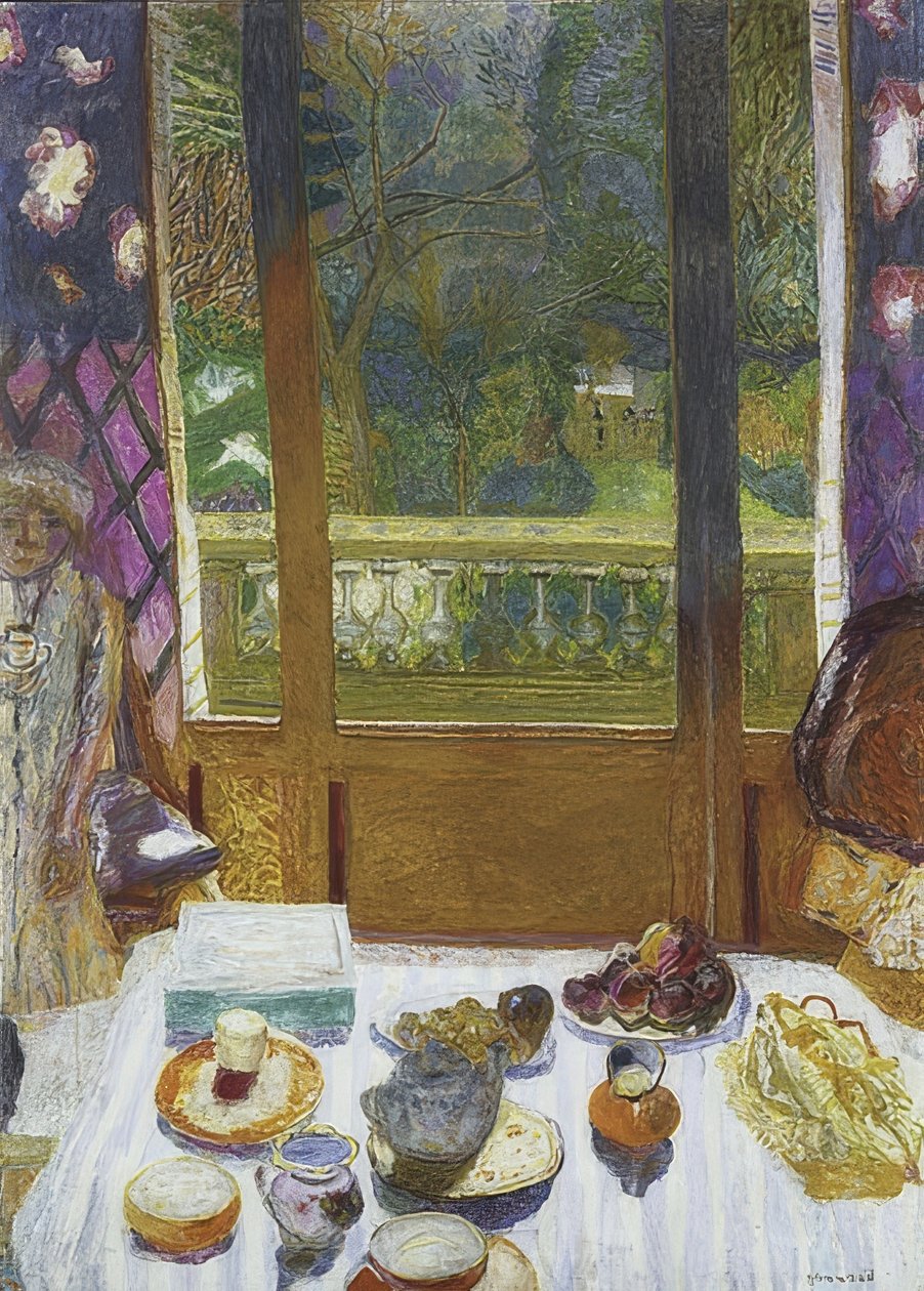 Morgenmadslokalet med udsigt over haven. 1930-31 af Pierre Bonnard