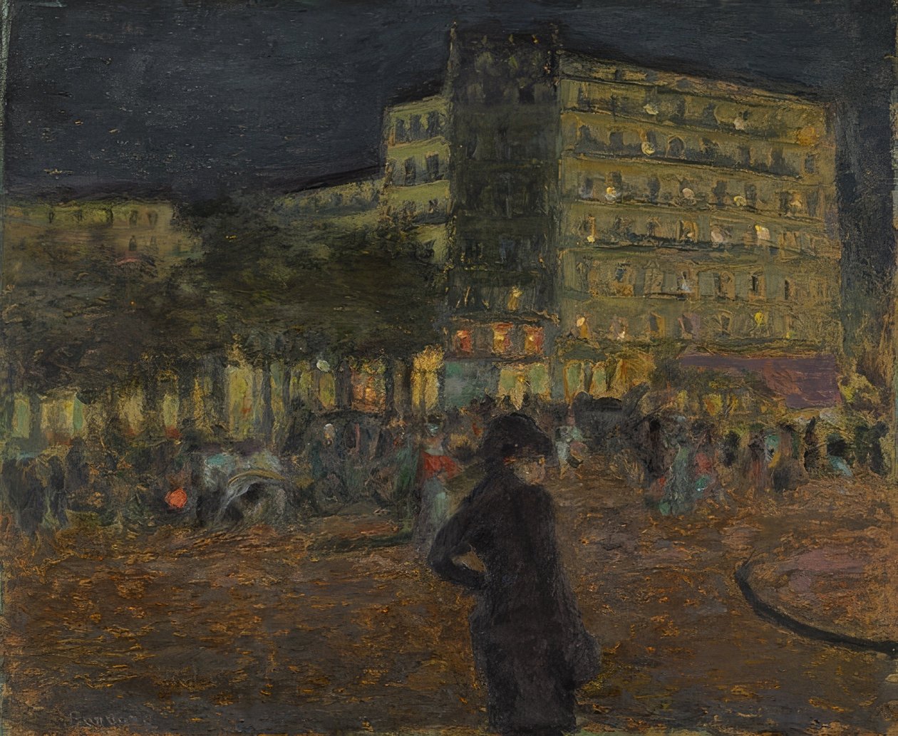 Placer Pigalle om natten. Omkring 1905-08 af Pierre Bonnard