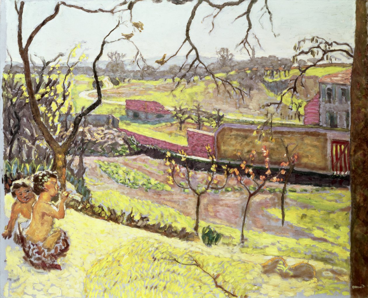 Tidligt forår (små fauner), c.1909 af Pierre Bonnard