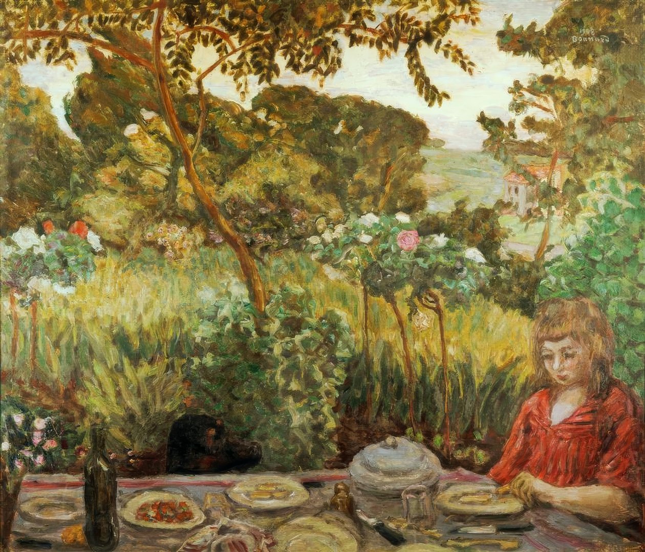 Afslutning på måltid i haven af Pierre Bonnard
