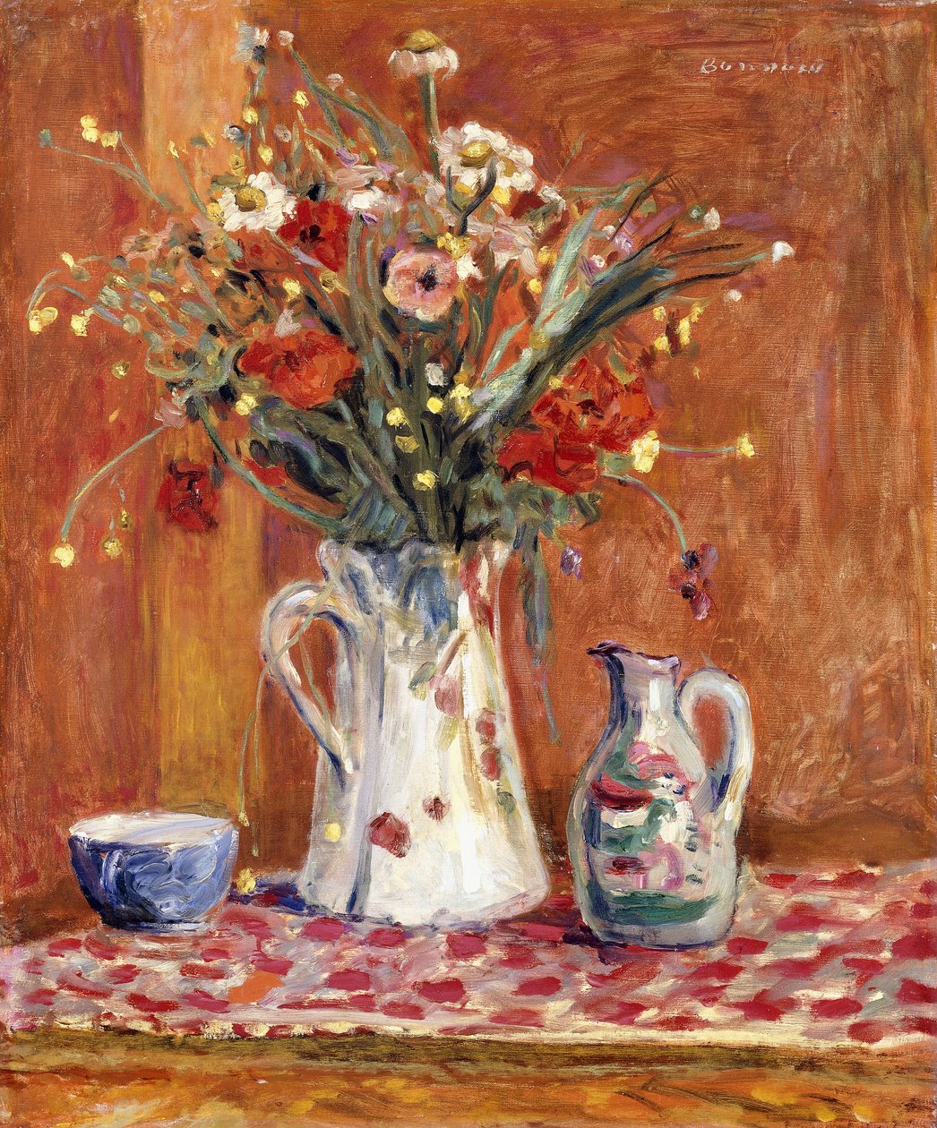 Blomster med Keramik af Pierre Bonnard