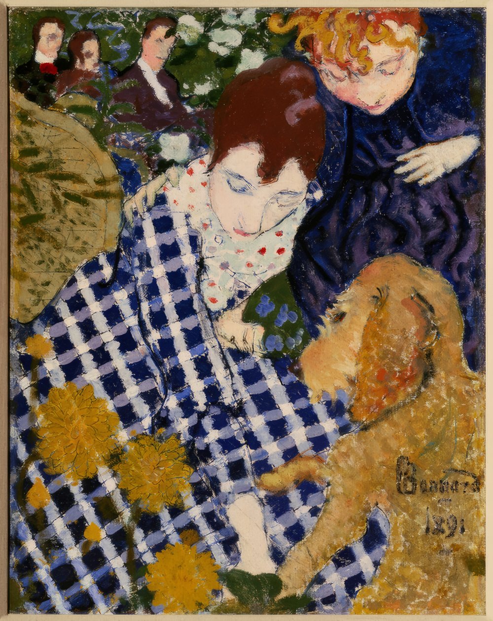 Kvinde med hund af Pierre Bonnard