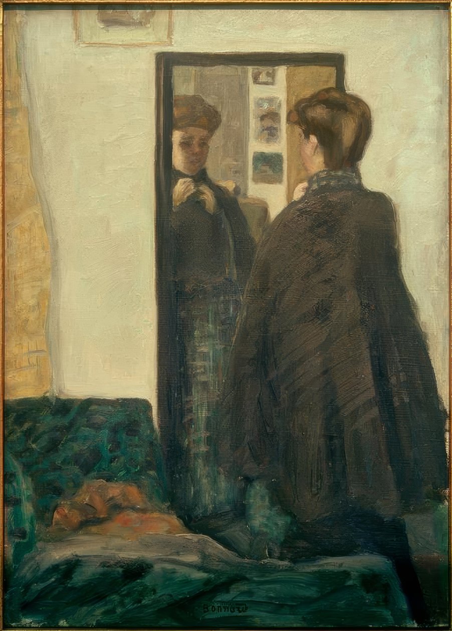 Kvinde foran spejlet af Pierre Bonnard
