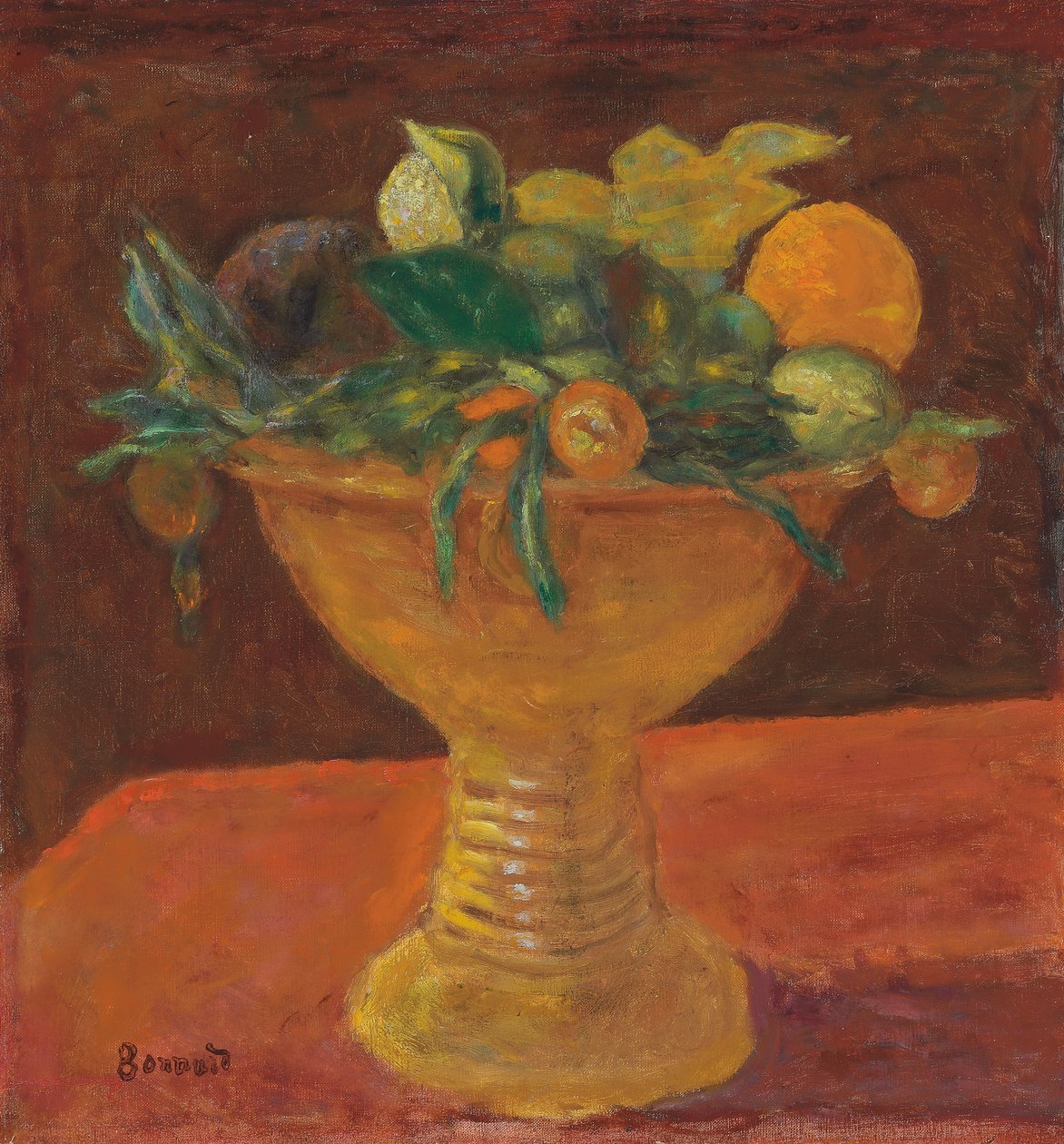 Frugtskål med mandariner; Mandarin kompot af Pierre Bonnard