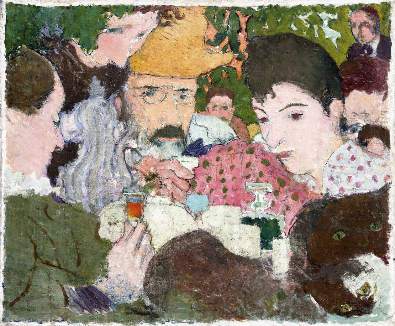 Havesmagning, ca. 1891 (olie, pen og sort blæk over blyant på lærred) af Pierre Bonnard