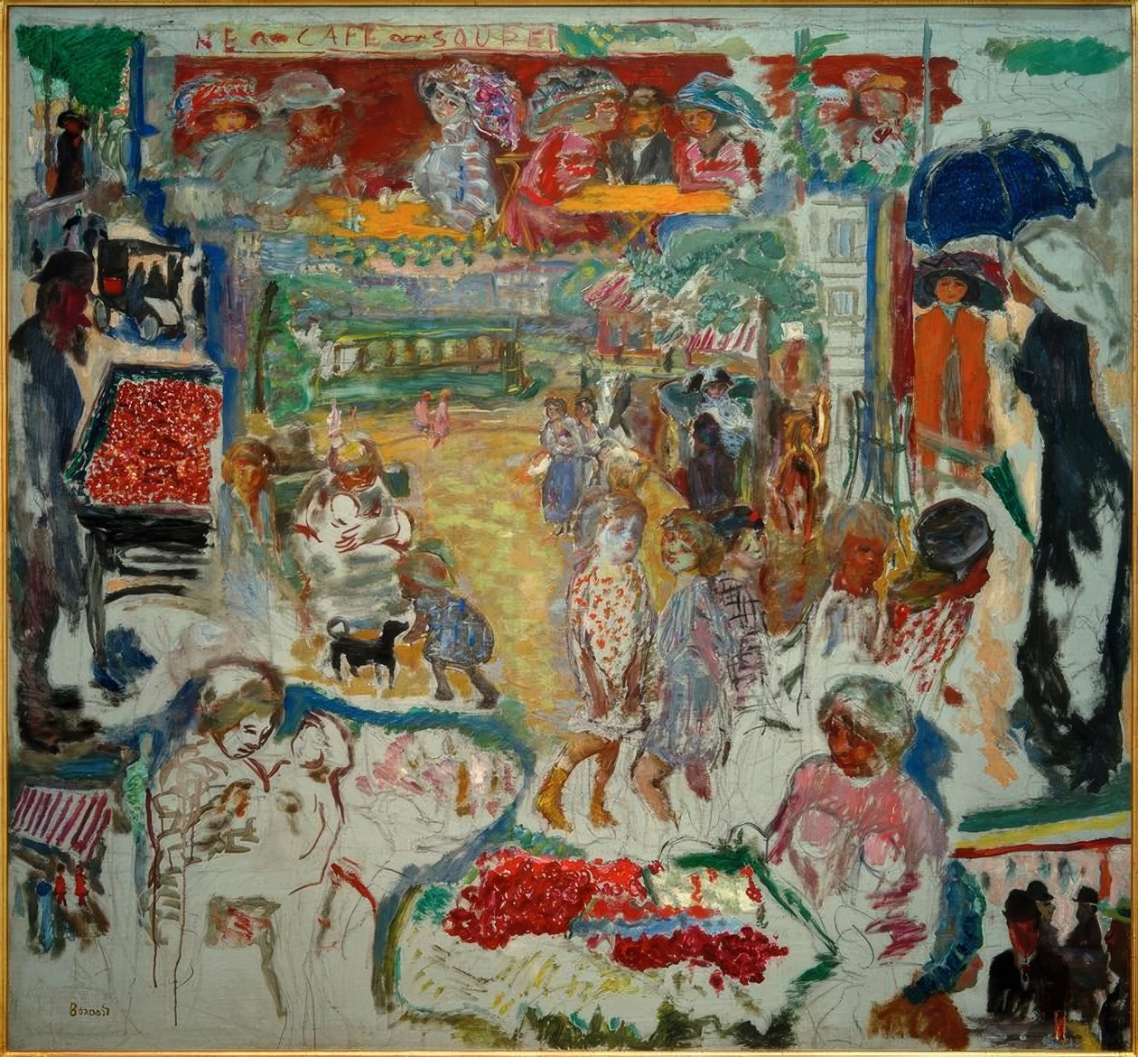 Stor dekoration, gadebillede af Pierre Bonnard