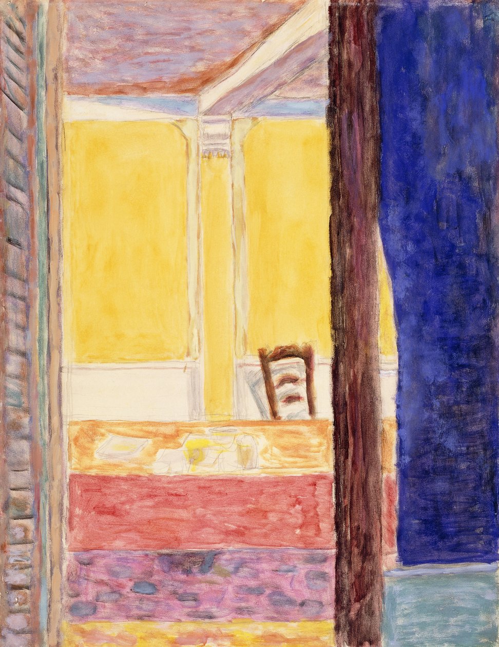 Malerens hus nær Cannet; Interiør af malerens hus i Le Cannet af Pierre Bonnard