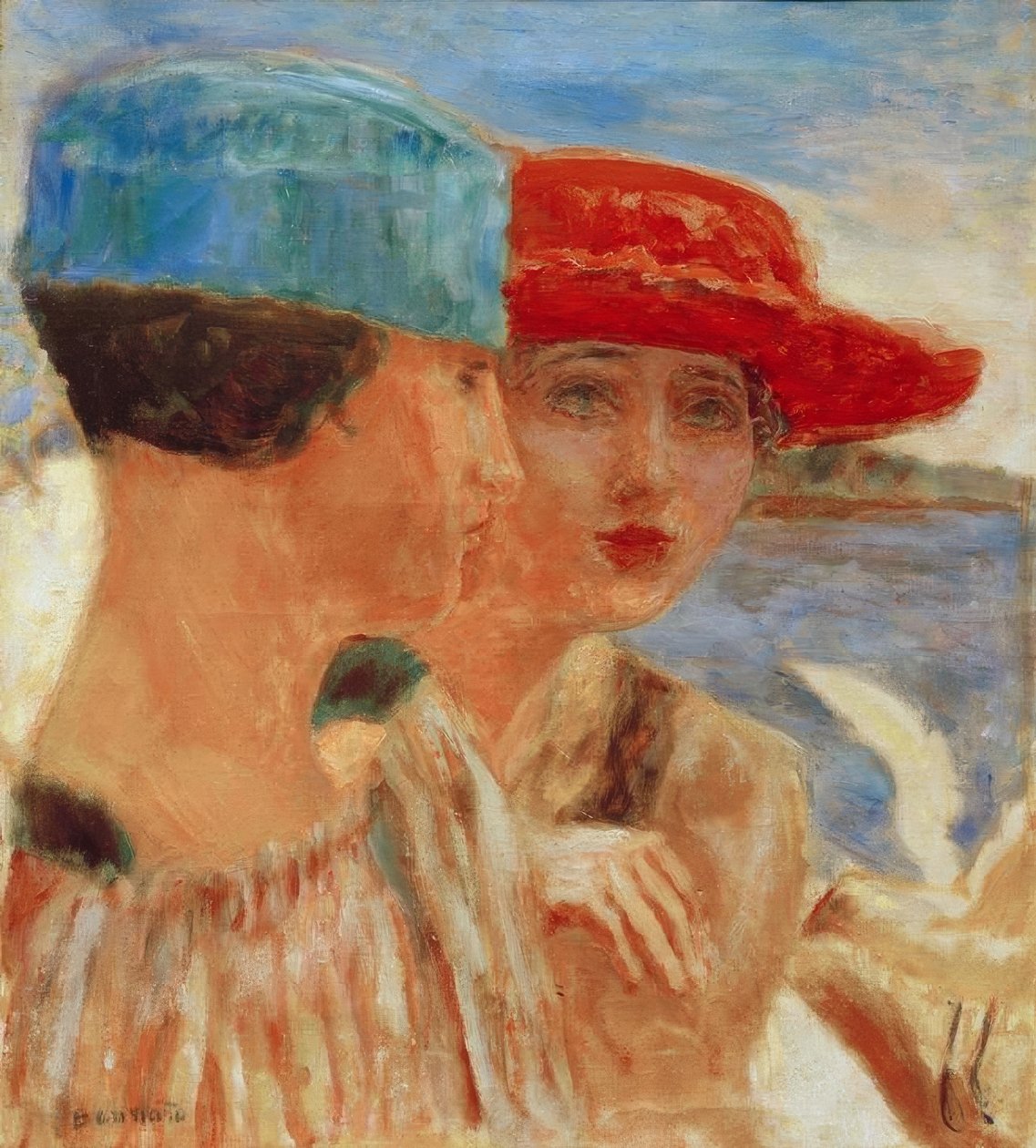Unge piger med måge af Pierre Bonnard