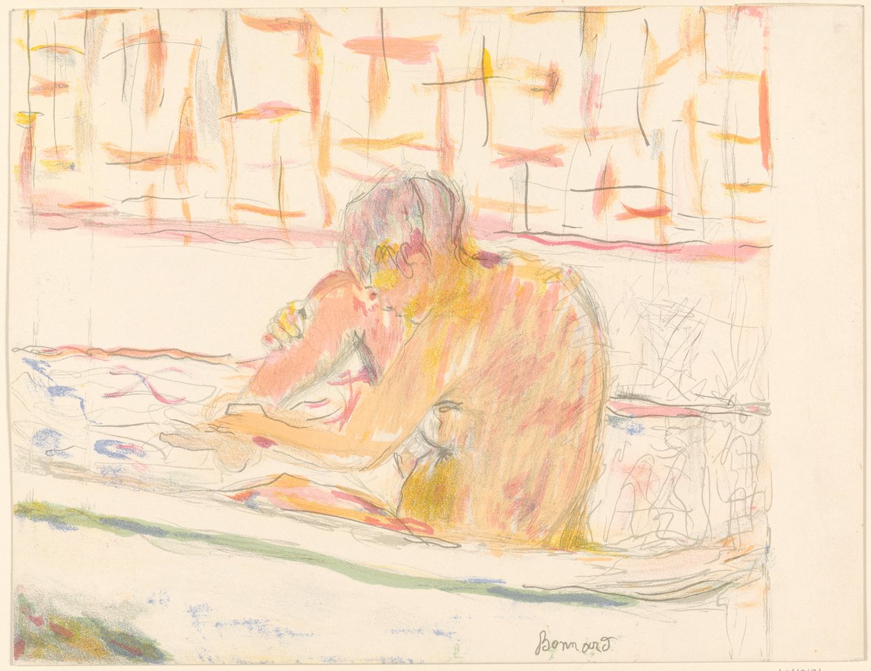 Kvinde i badekar af Pierre Bonnard