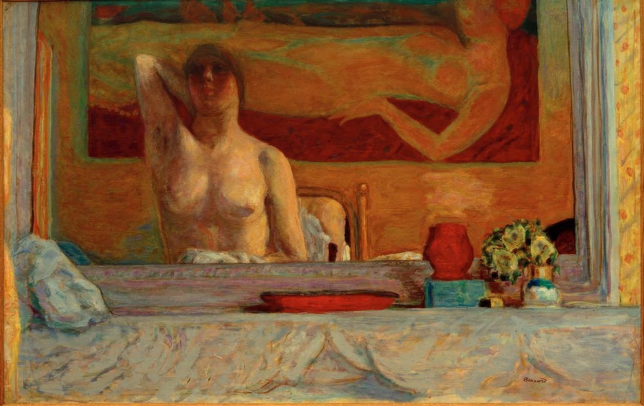 La Cheminée (Kvinde ved hendes toilet)" af Pierre Bonnard