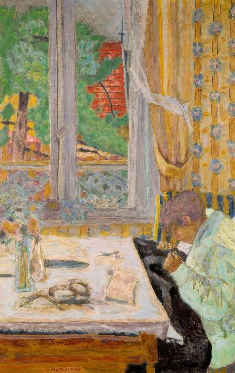 Syerinden, eller Syningen ved vinduet af Pierre Bonnard