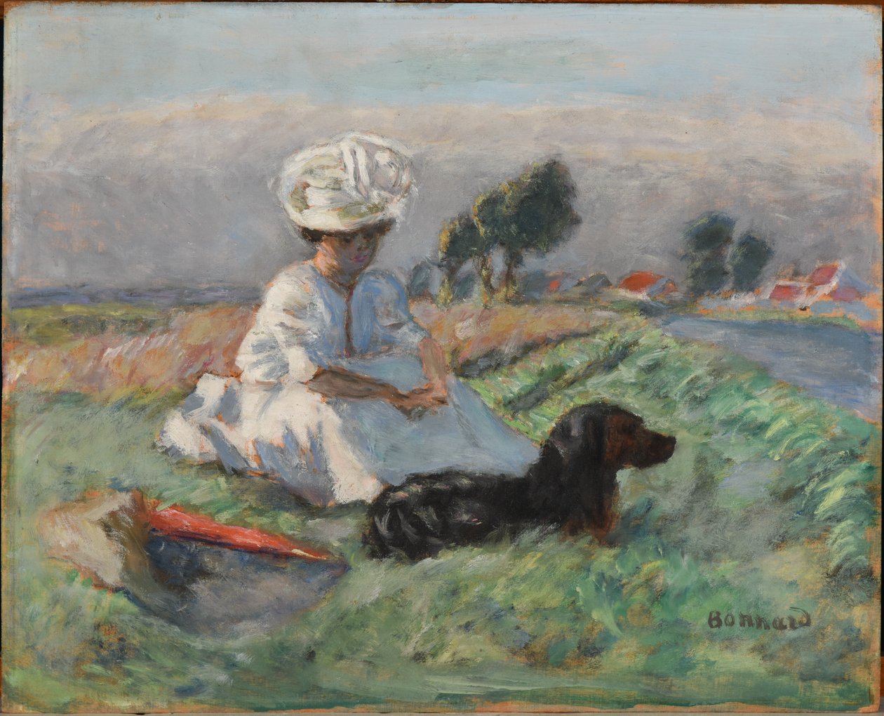 Kvinden med hunden af Pierre Bonnard