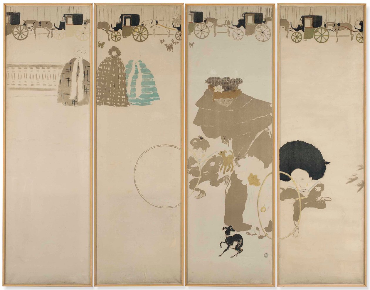 Sygeplejerskernes gang, vognfrise af Pierre Bonnard