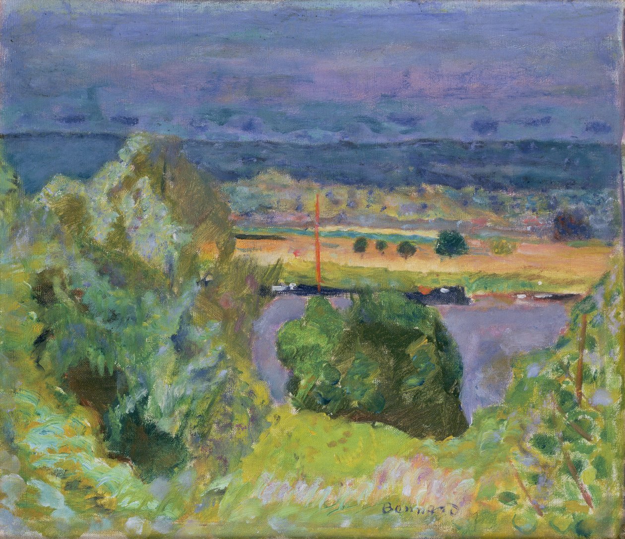 La Seine i Vernon af Pierre Bonnard