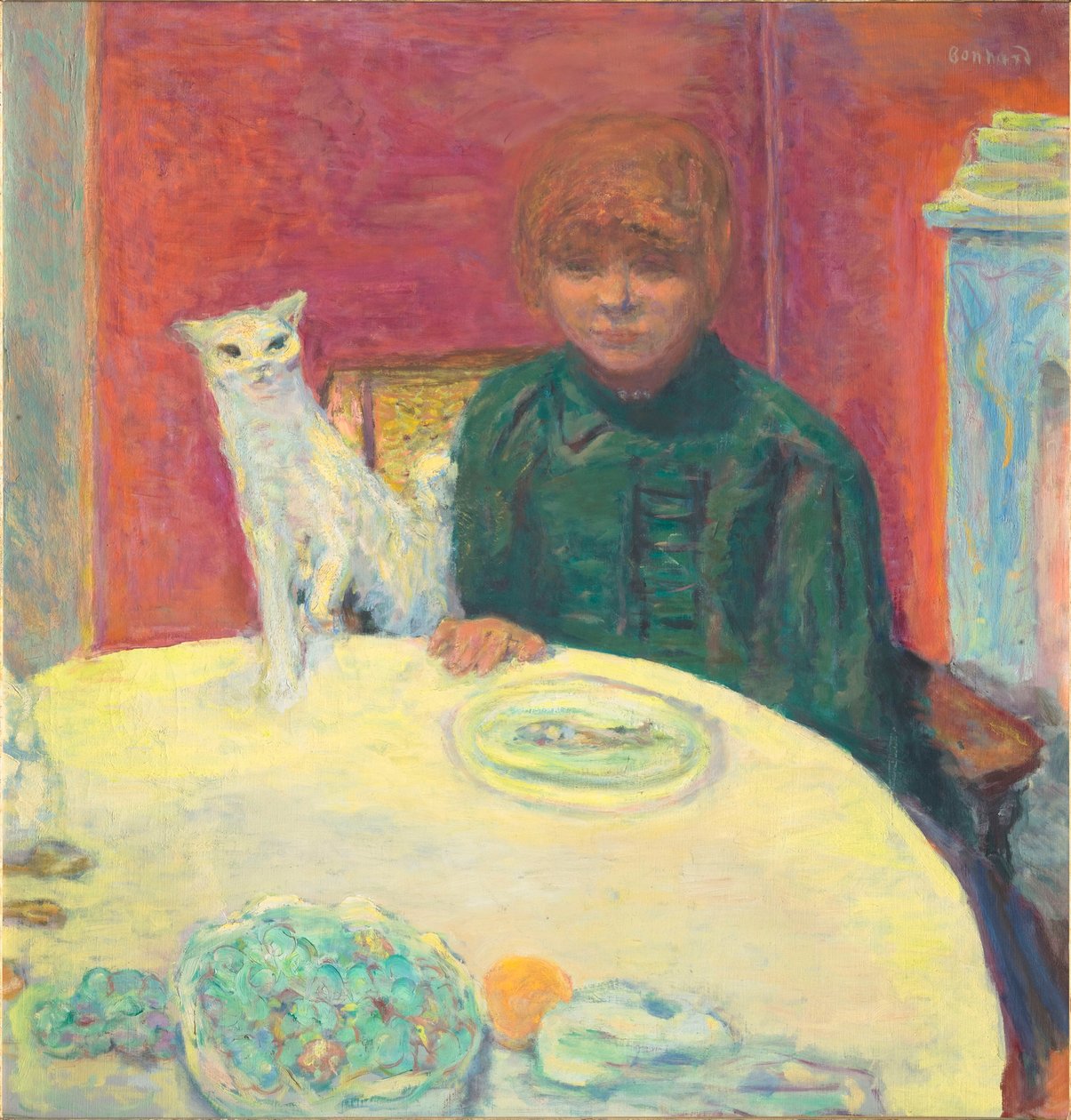 La femme au chat Kvinde med kat, 1912. af Pierre Bonnard