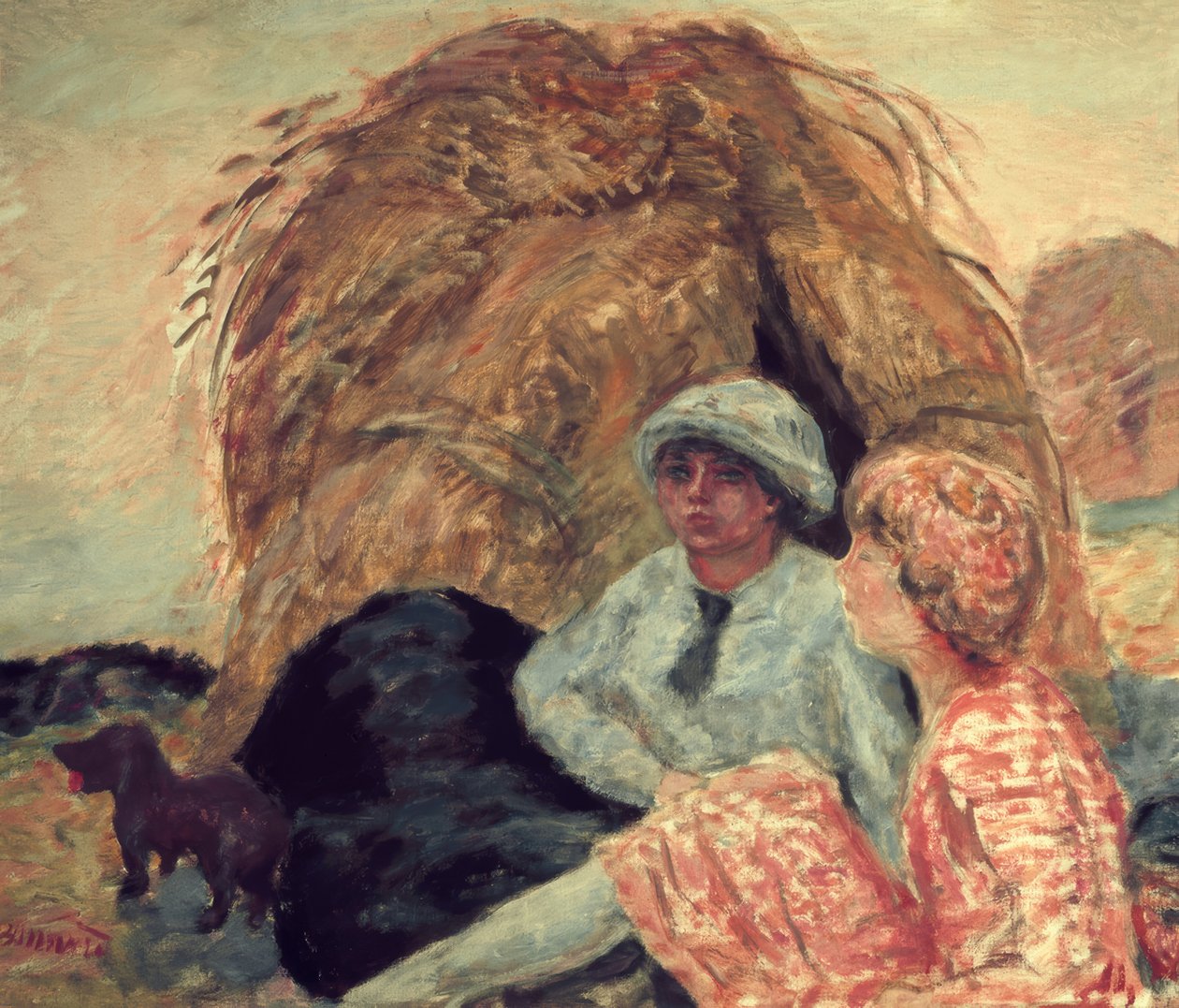 Slibestenen (Madame Marthe Bonnard og hendes veninde) af Pierre Bonnard