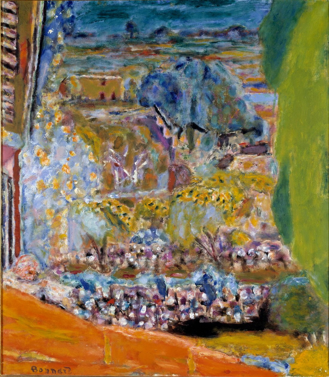 Landskab af Red Roof Cannet af Pierre Bonnard