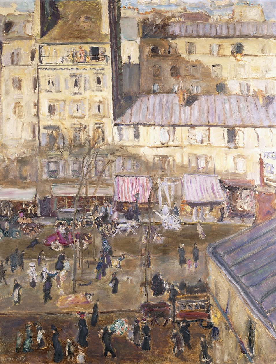 The Exterior Boulevard: Boulevard de Clichy og hjørnet af Rue de Douai, ca. 1904 (olie på lærred) af Pierre Bonnard