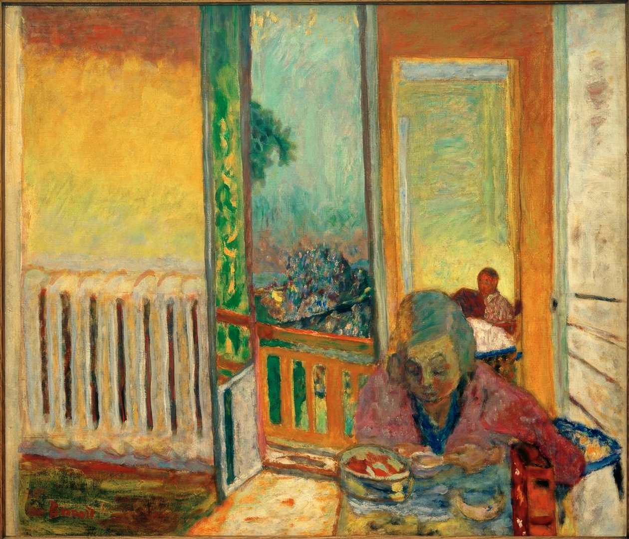Morgenmad på radiatoren af Pierre Bonnard
