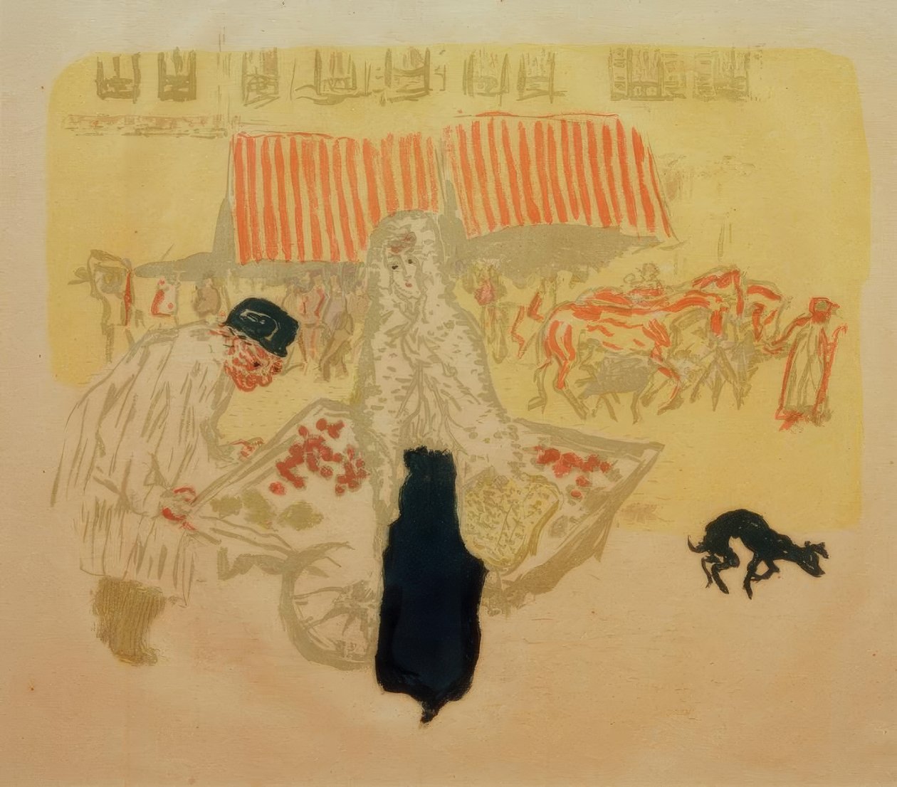 De fire årstiders købmand (Gemüsehändler) af Pierre Bonnard