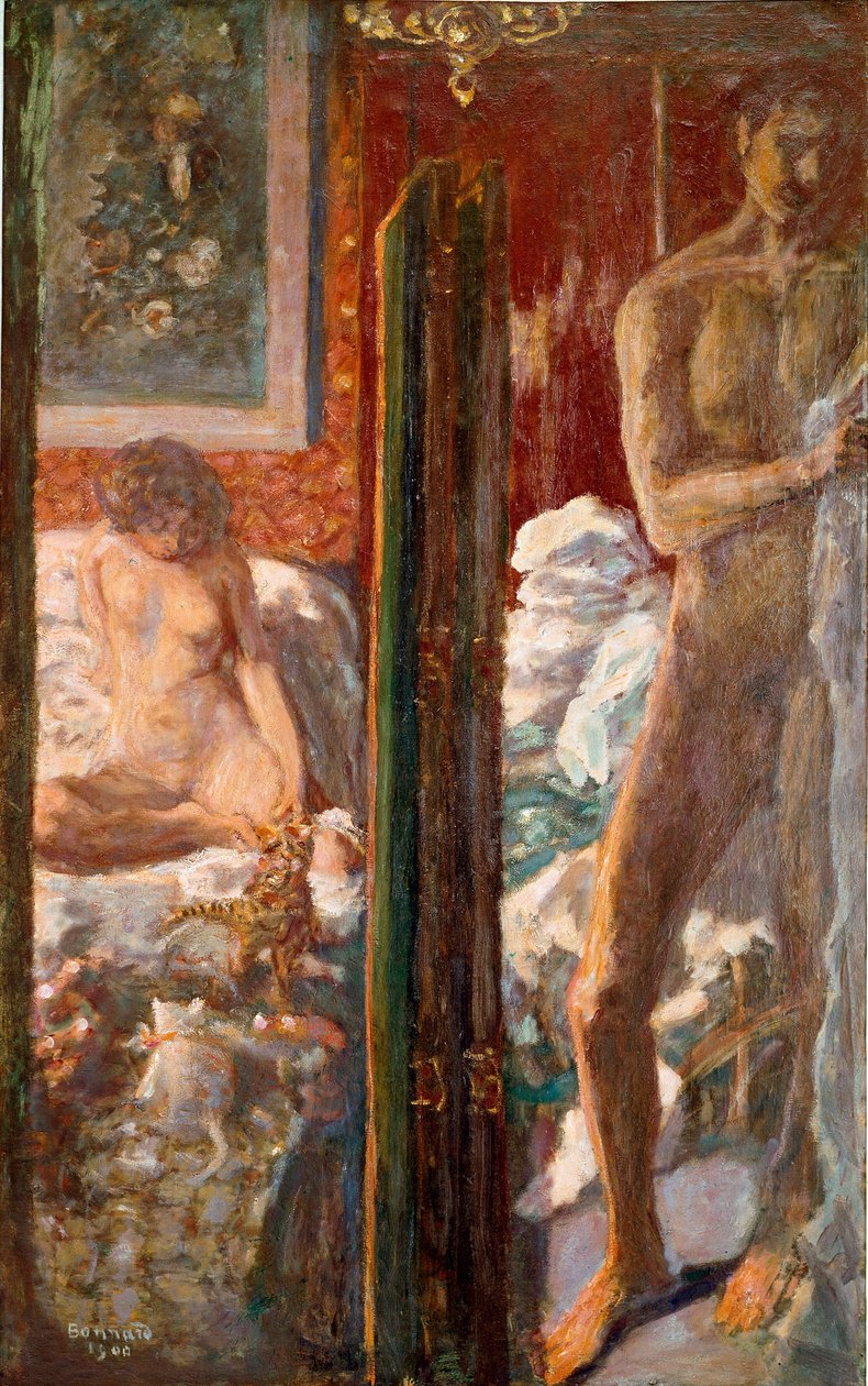 Manden og kvinden Maleri af Pierre Bonnard (1867-1947) 1900 Dim. 115x72 cm Paris, nationalmuseet for moderne kunst af Pierre Bonnard