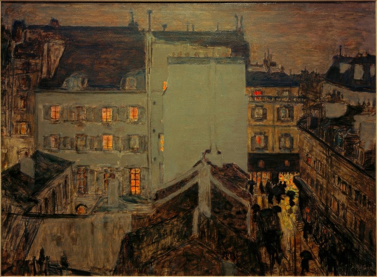 Montmartre i regnen eller Rue Tholozé af Pierre Bonnard