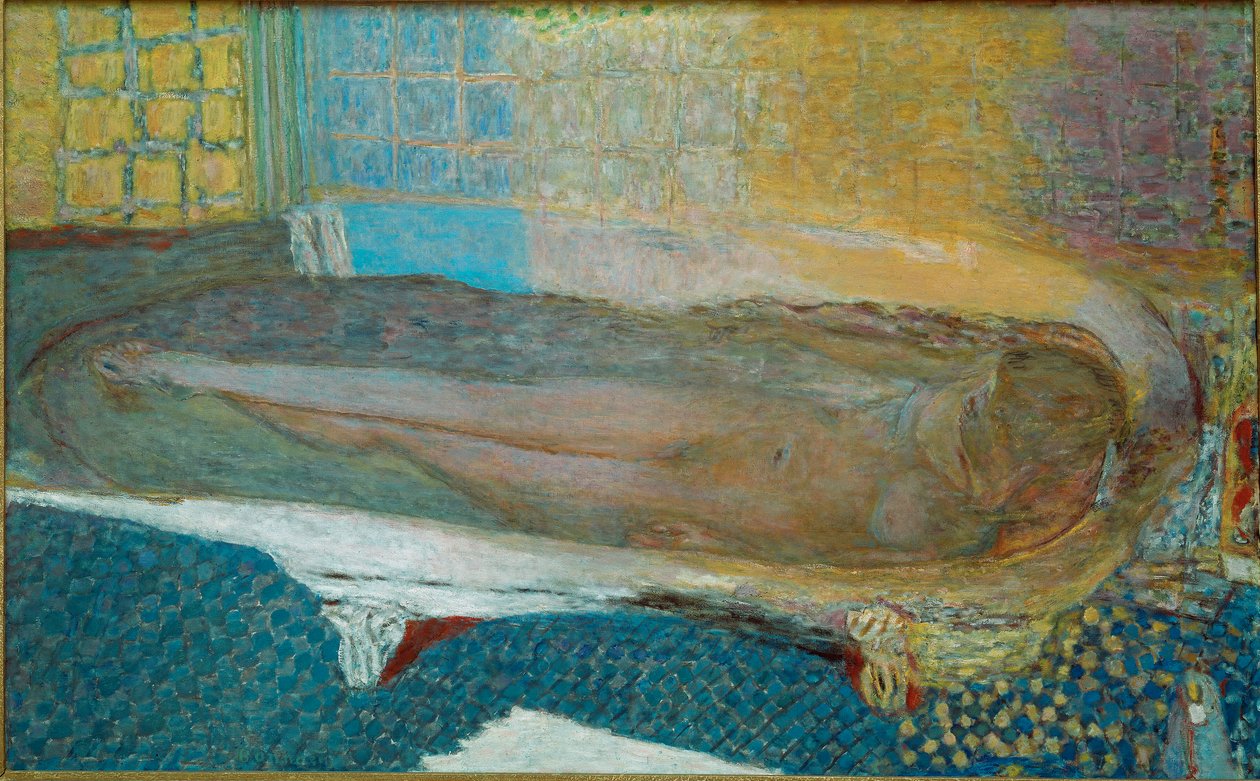 Naked in the bath Naked woman in a bathtub. Painting by Pierre Bonnarddani af Pierre Bonnard