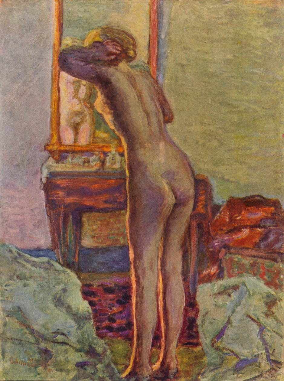 Nøgen hos frisøren, 1935 af Pierre Bonnard