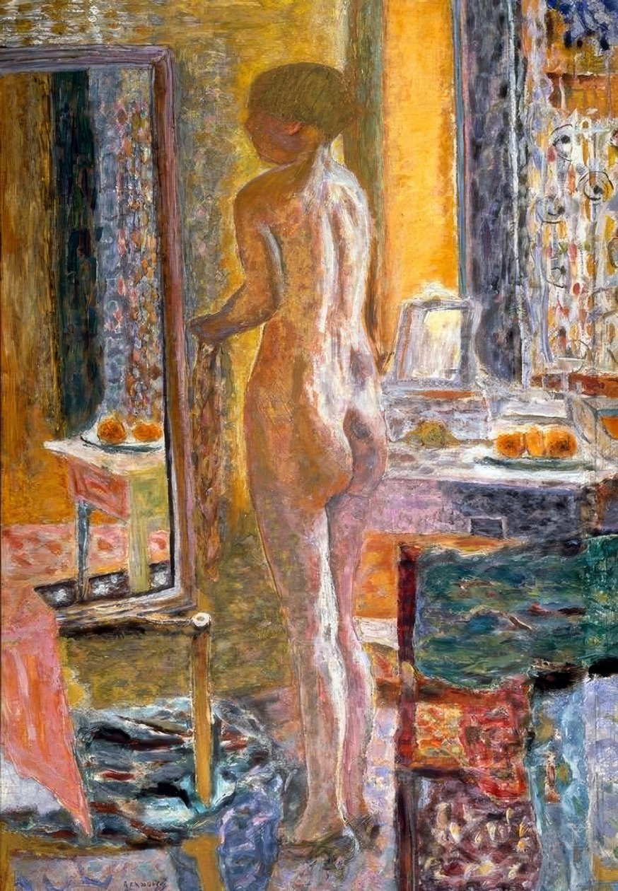 Nøgen i spejlet (La Toilette) af Pierre Bonnard