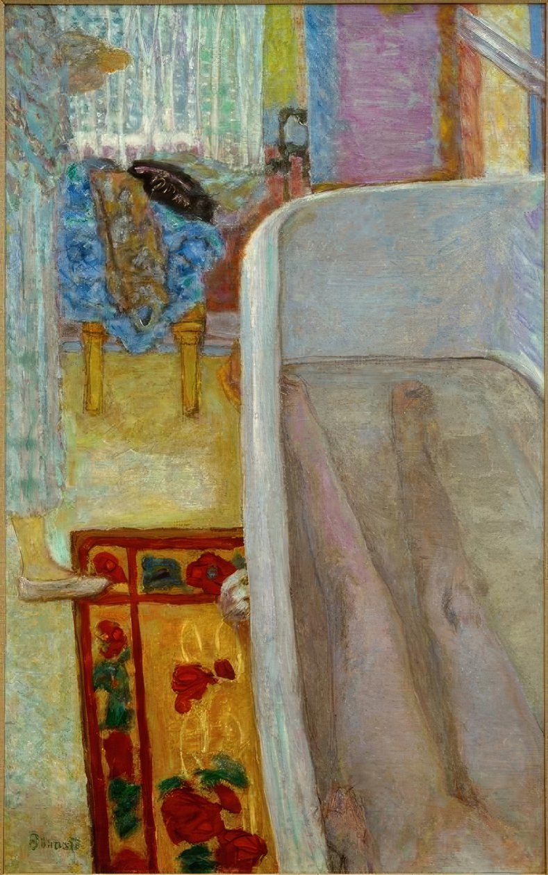 Nøgen i badekarret af Pierre Bonnard