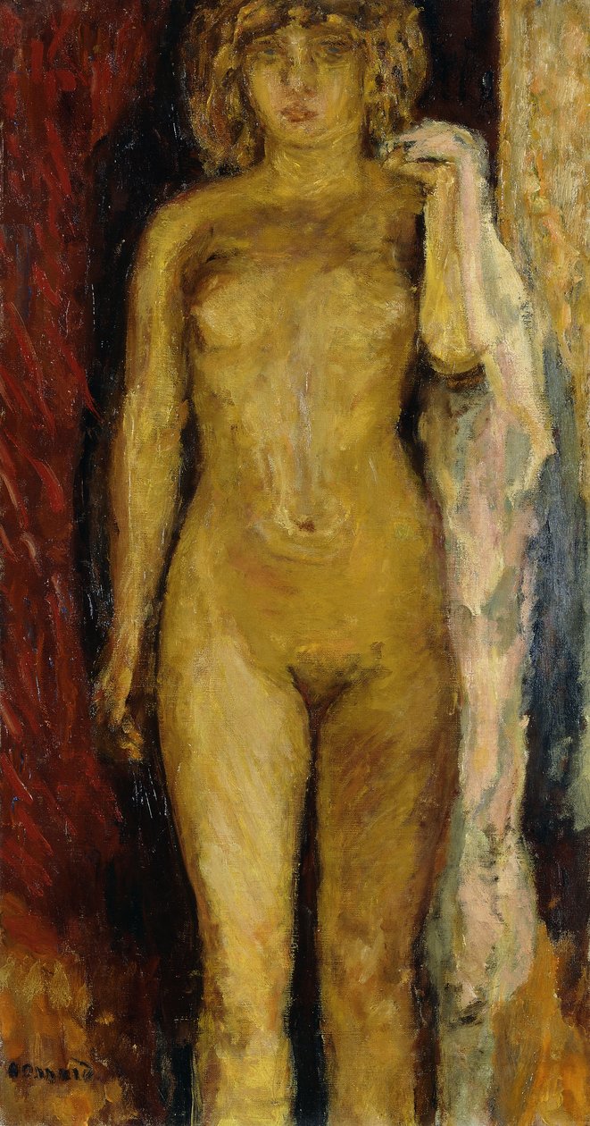 Nøgen, oplyst af en Lampe af Pierre Bonnard