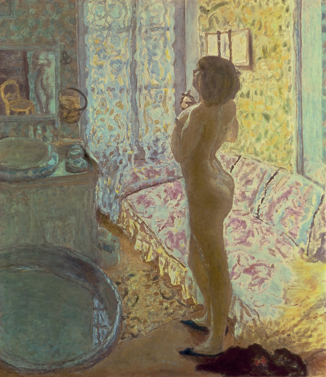 Nøgen i baggrundsbelysning, eller The Eau de Cologne, 1908-09 af Pierre Bonnard
