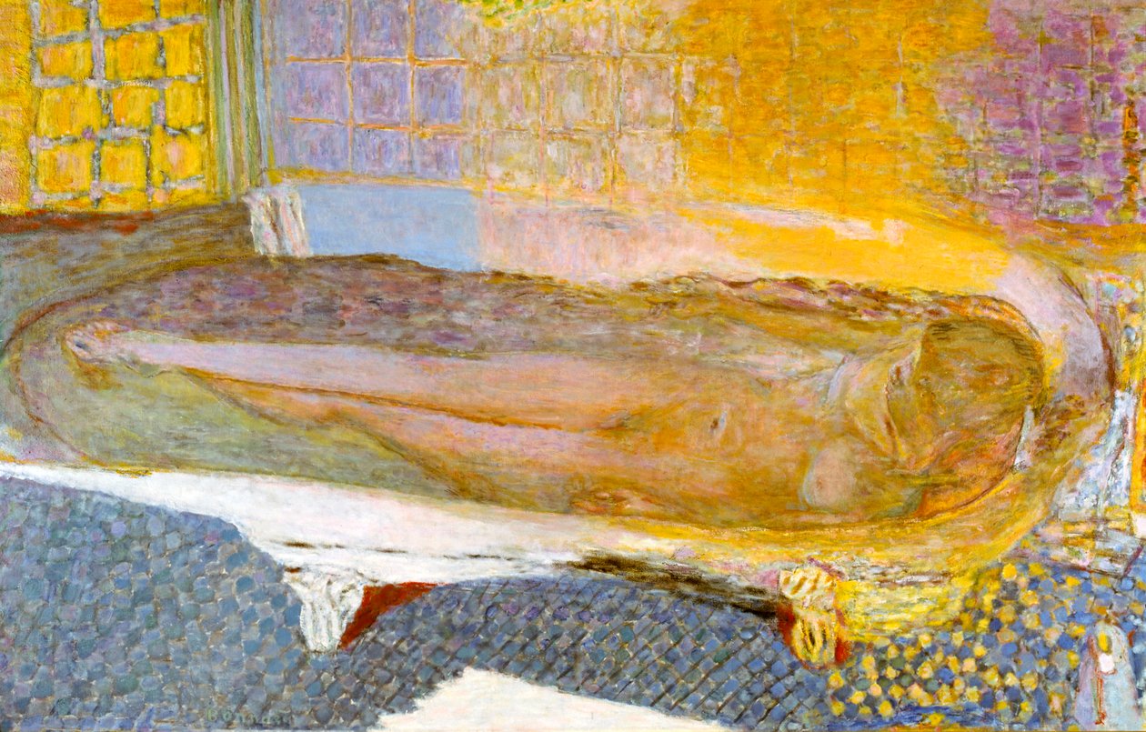 Nøgen i badet, 1936 af Pierre Bonnard