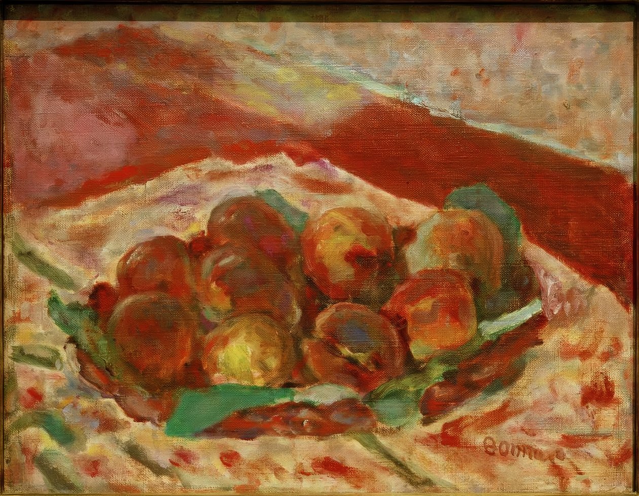 Kurv med ferskner af Pierre Bonnard