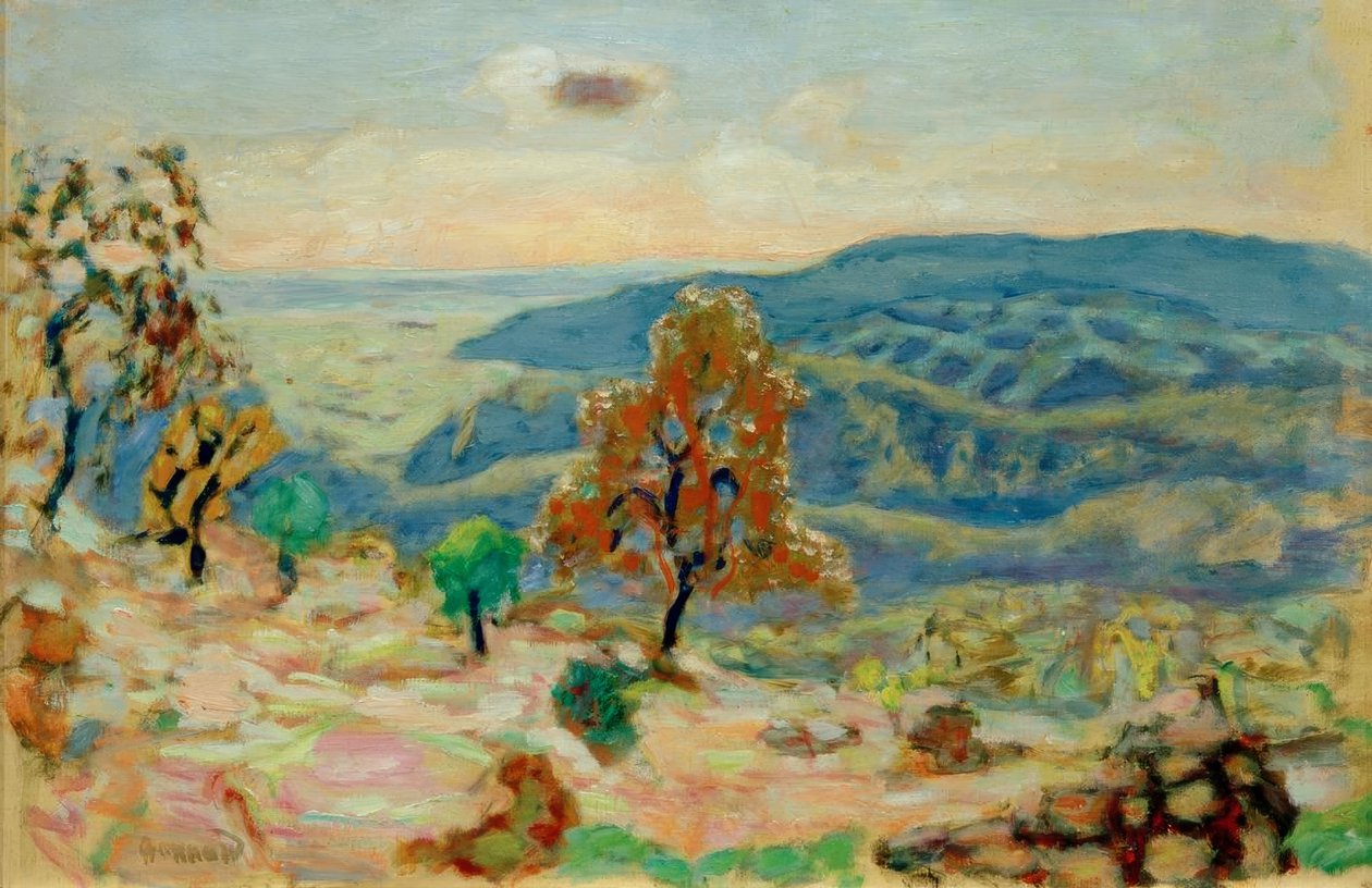 Bjerglandskab af Pierre Bonnard