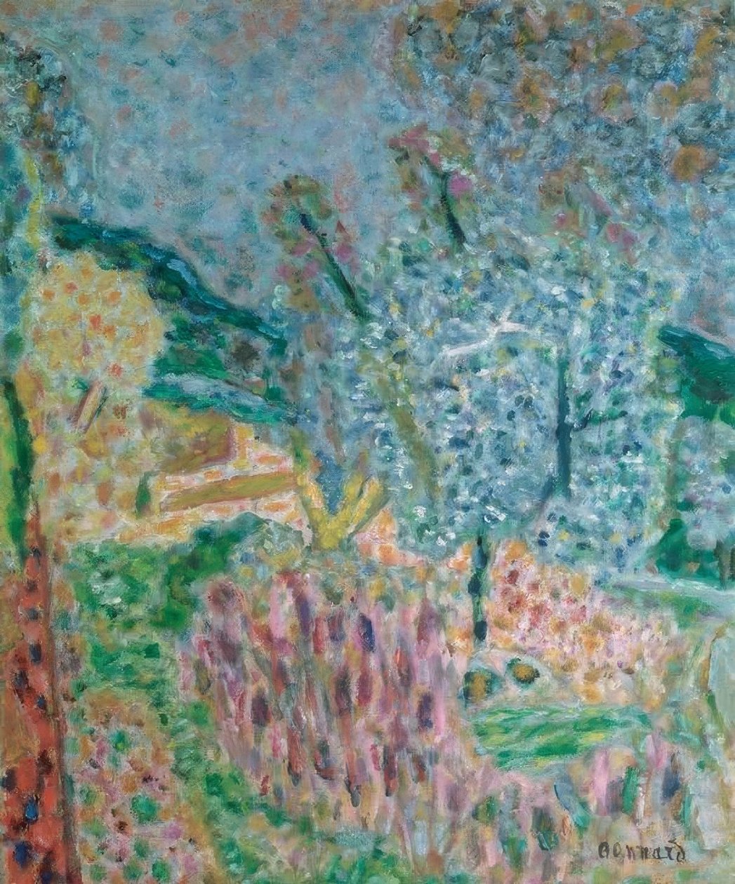 Cannet landskab af Pierre Bonnard