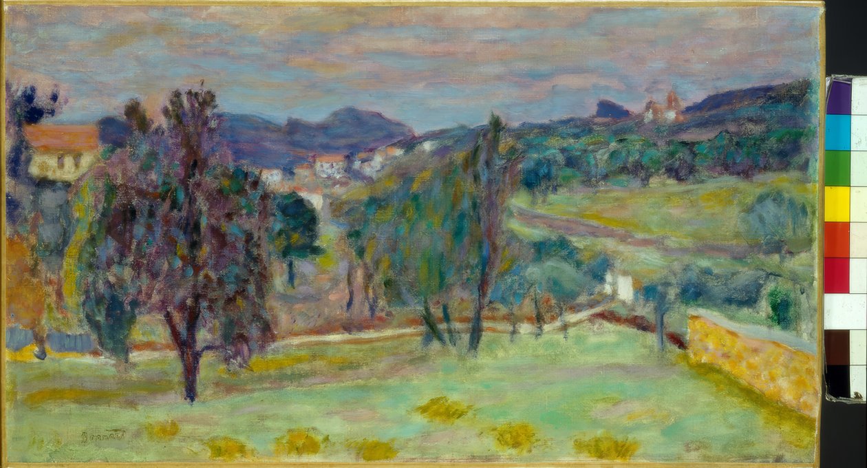 Lilla landskab om aftenen af Pierre Bonnard