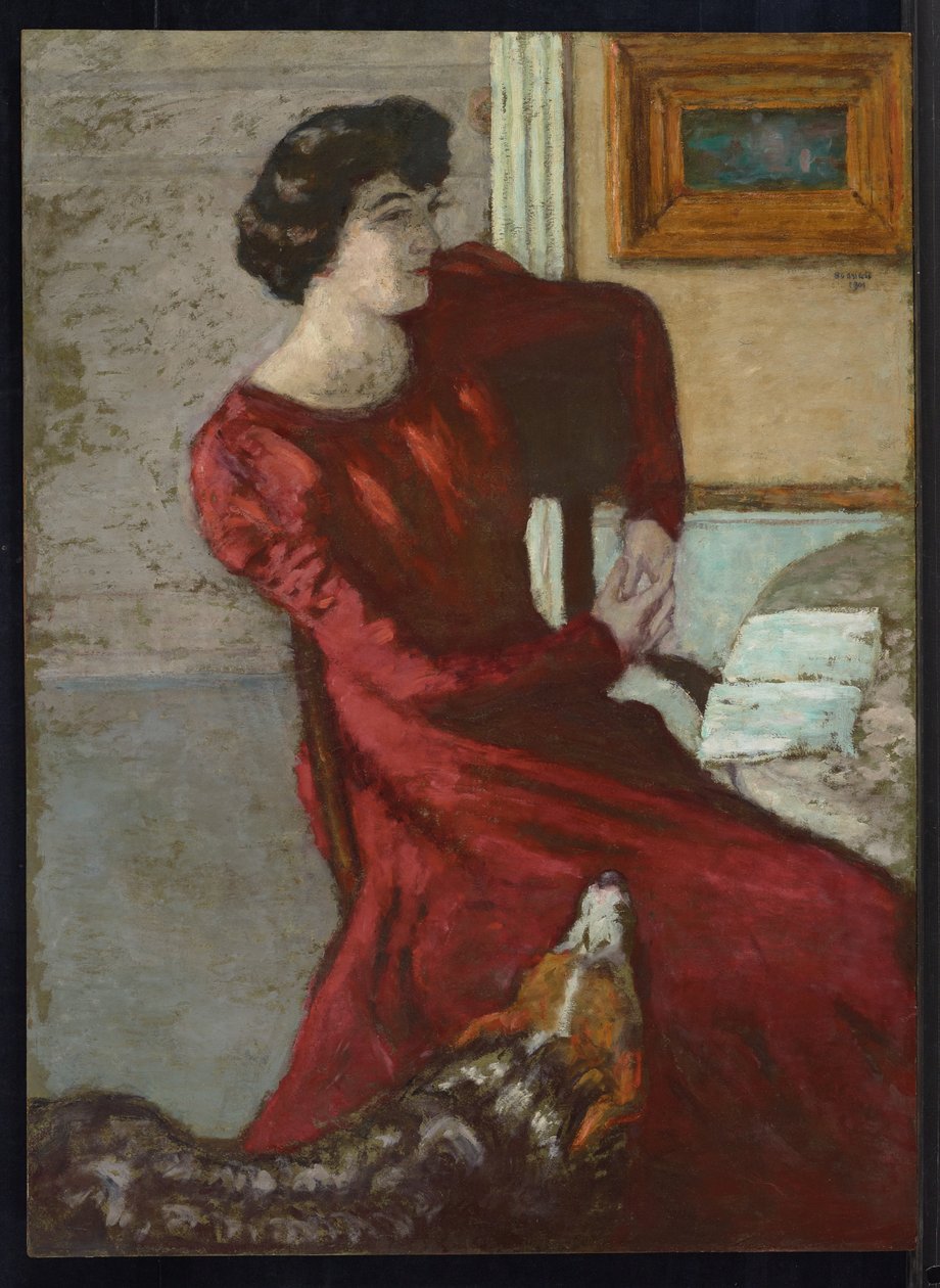 Portrait of Madame Hessel, or the Woman in Red, 1901dani af Pierre Bonnard