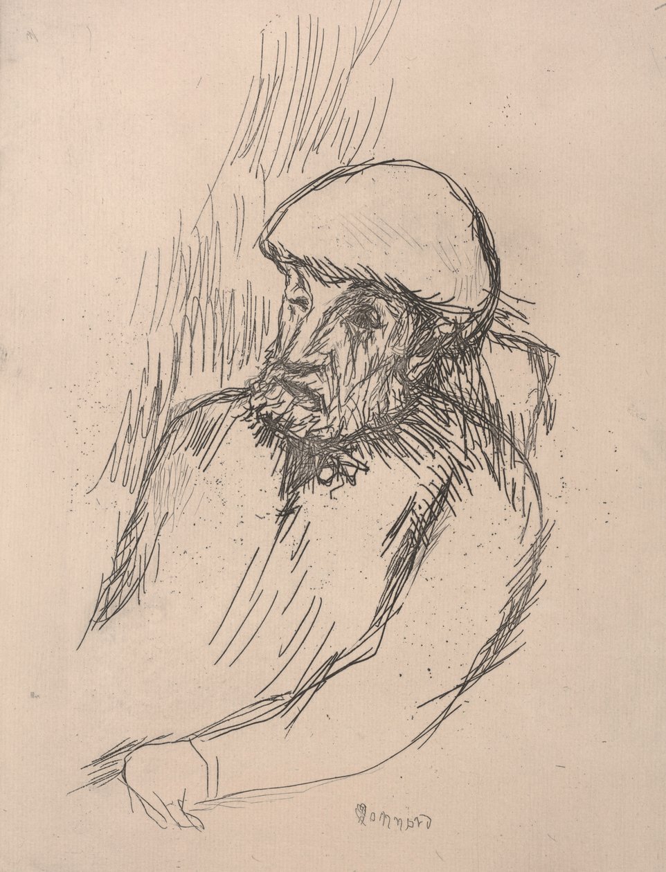 Portræt af Renoir, ca. 1916 (radering) af Pierre Bonnard