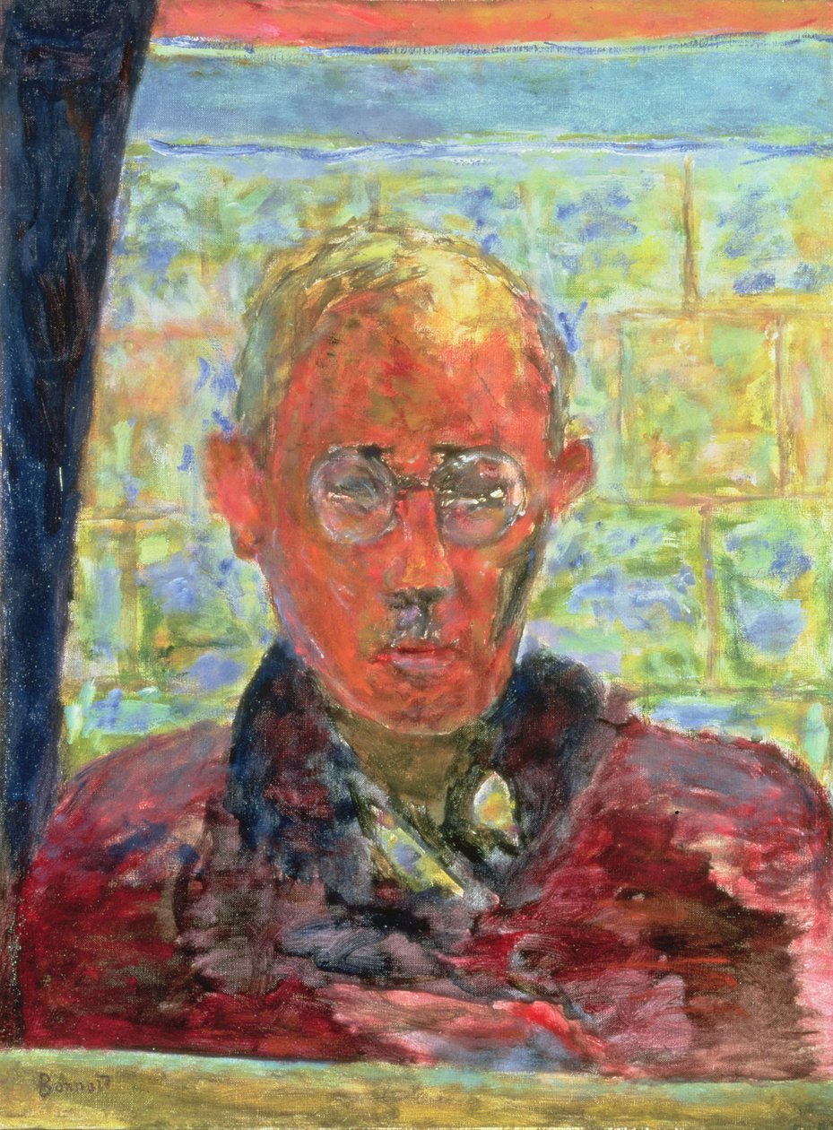 Portræt af maleren i en rød morgenkåbe, 1943 af Pierre Bonnard