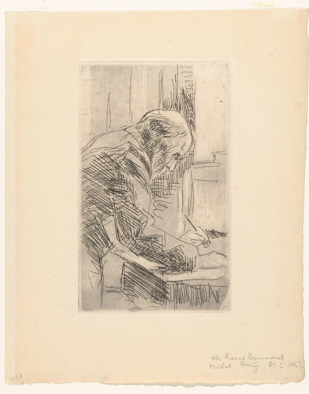 Portræt af kunstneren Edouard Vuillard af Pierre Bonnard