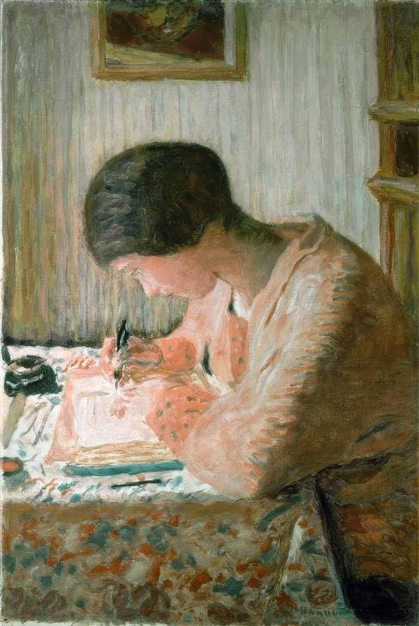 Skrivende kvinde af Pierre Bonnard