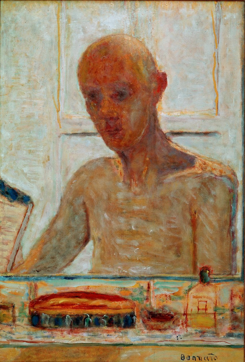 Selvportrætmaleri af Pierre Bonnard (1867-1947) 20. århundredes samling Madame Frank F. Gould af Pierre Bonnard