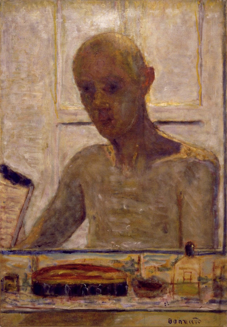 Selvportræt i et barberspejl, 1935 af Pierre Bonnard
