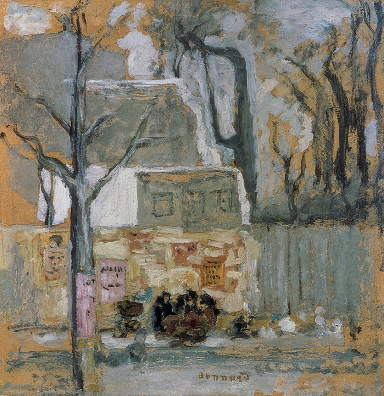 Gadehjørne i Paris. Omkring 1905 af Pierre Bonnard