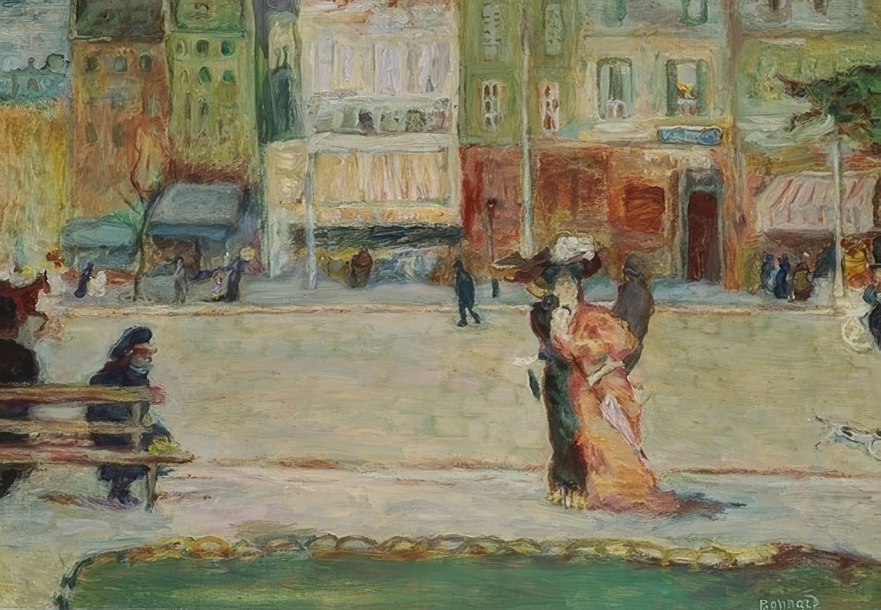 Gadescene, Avenue Clichy, Paris af Pierre Bonnard