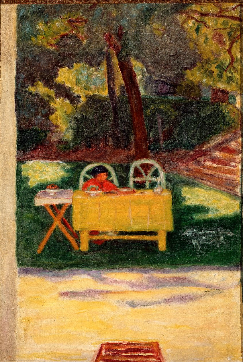 Smagning i haven. Maleri af Pierre Bonnard (1867-1947), ca. 1910. Olie på lærred, Sol: 65x44cm Milano, Privat samling af Pierre Bonnard