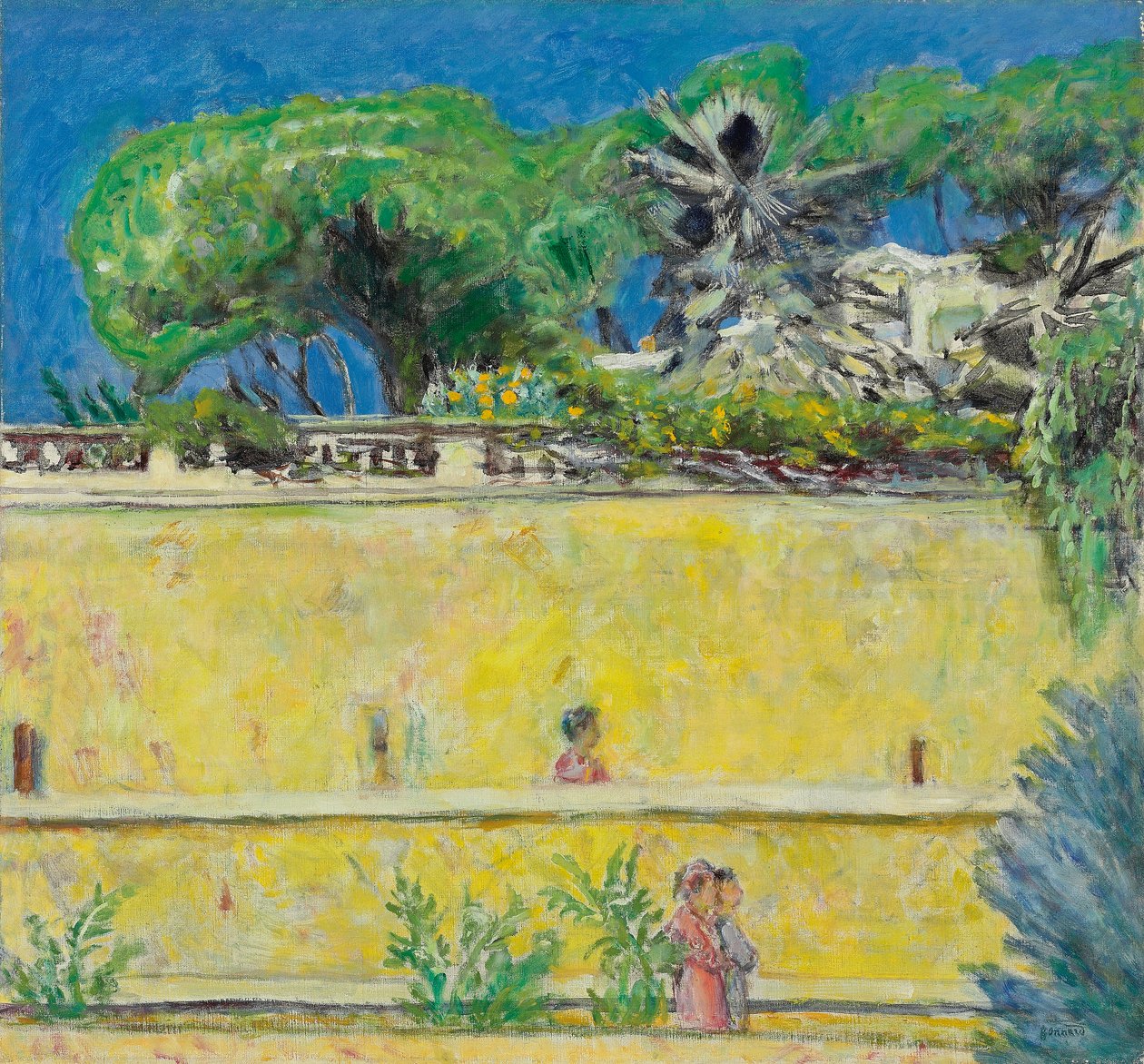 Terrasse ved middagstid, ca. 1925 (olie på lærred) af Pierre Bonnard